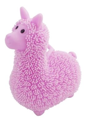 Soft Pink Llama Sensory Plush Toy for Kids